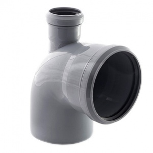 Отвод ПП 110х87° с прямым выходом 50 Политэк