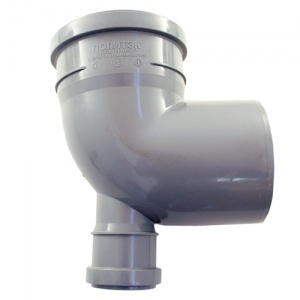 Отвод ПП 110х87° с фронтальным выходом 50 Политэк