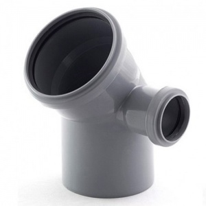 Отвод ПП 110х45° с правым выходом 50 Политэк