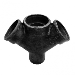 Крестовина канализационная ЧК косая 100/100