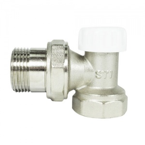 Клапан запорный угловой STI 1/2