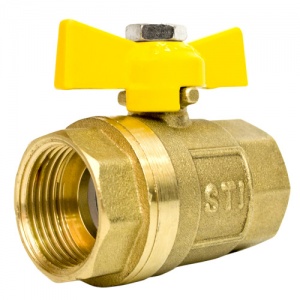 Кран шаровой газовый STI ГГ бабочка 20